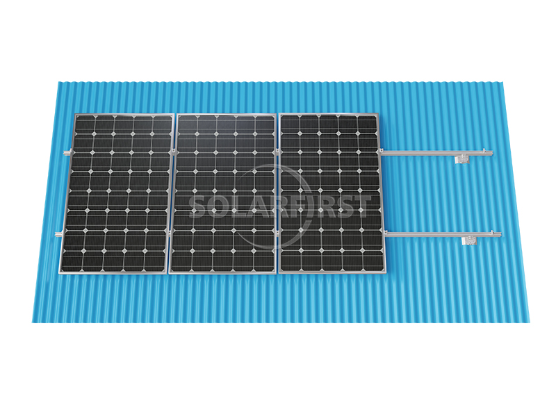 Aluminum wave clamp for corrugated steel roof solar mounting