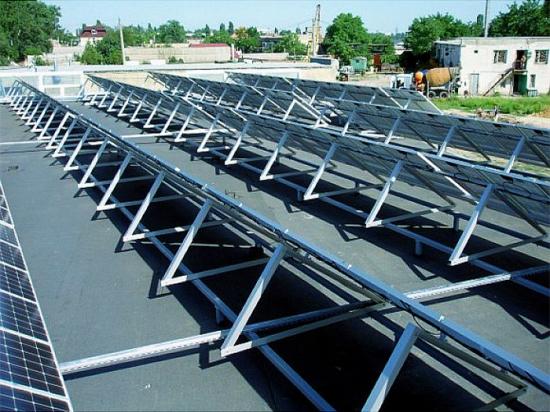Triangle Mounting Brackets Mount Solar System on Flat Roof